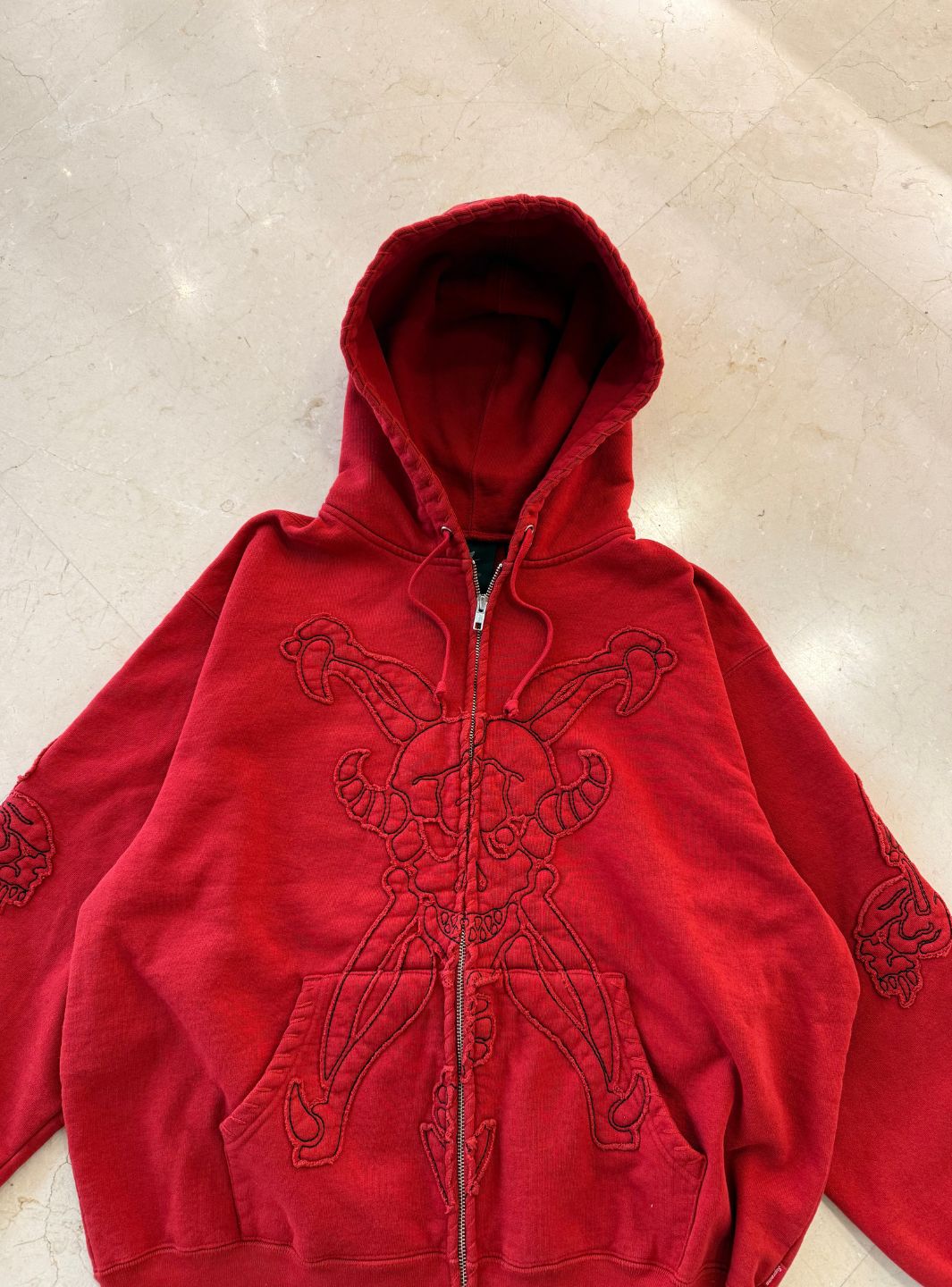 Supreme Y's by Yohji Yamamoto Zip Up Hooded Sweatshirt Red | ResellZone