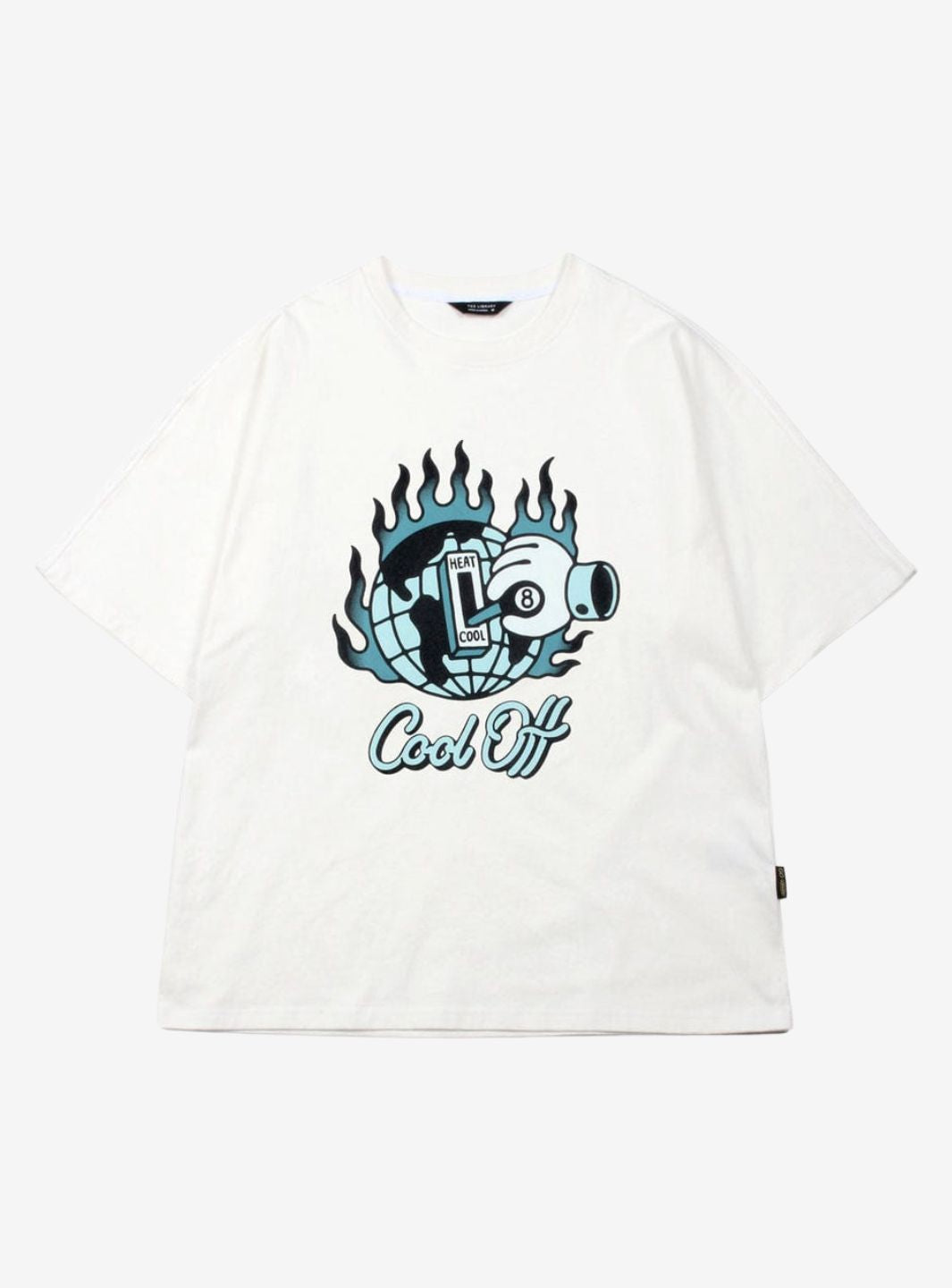 Tee Library What Life is Cool Off Kimono Boxy T-Shirt White | ResellZone