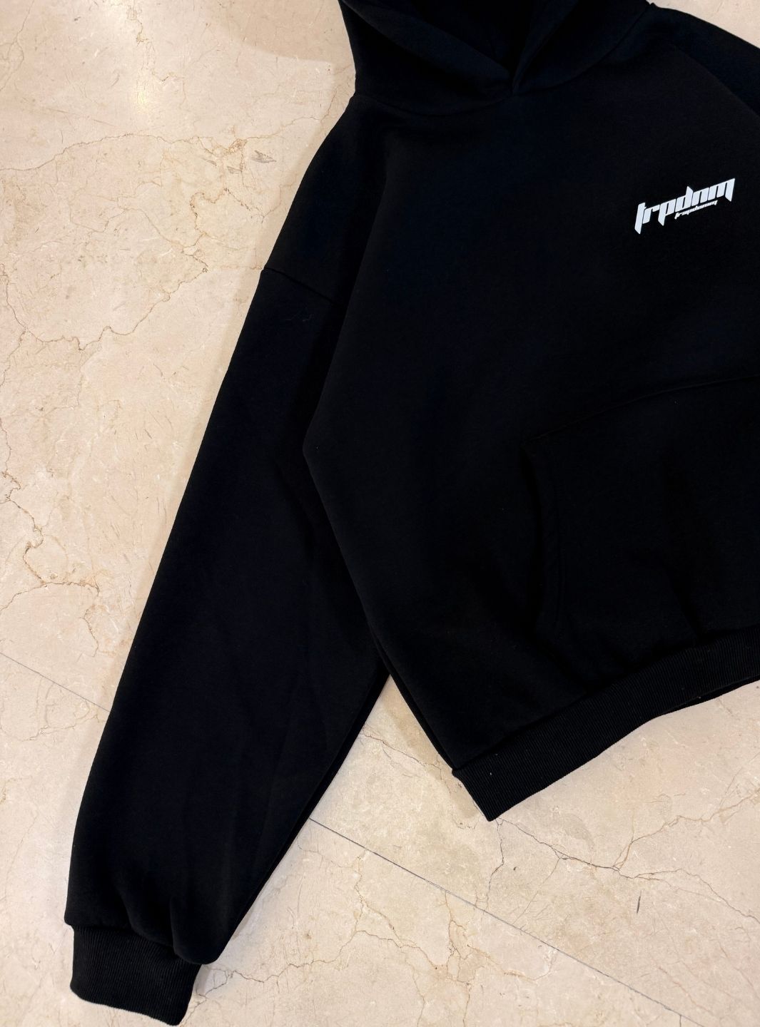 Trap Denim Hoodie Black | ResellZone