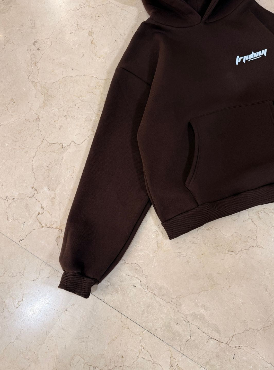 Trap Denim Hoodie Dark Browm | ResellZone