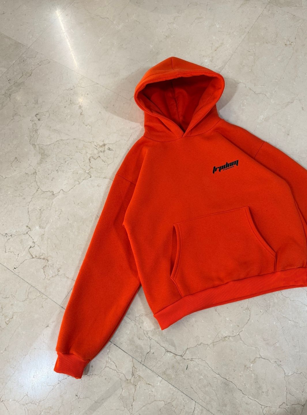 Trap Denim Hoodie Orange | ResellZone