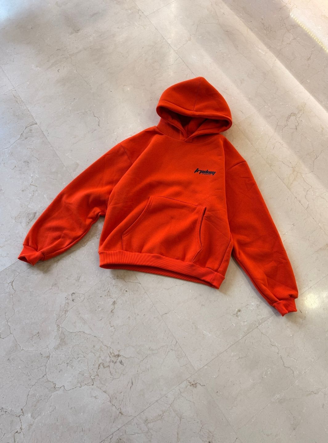 Trap Denim Hoodie Orange | ResellZone