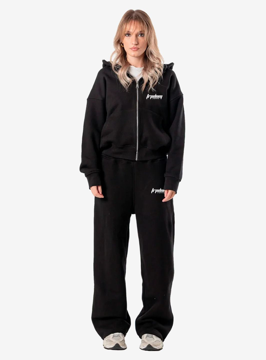 Trap Denim Zip-Up Perfect Hoodie Black | ResellZone