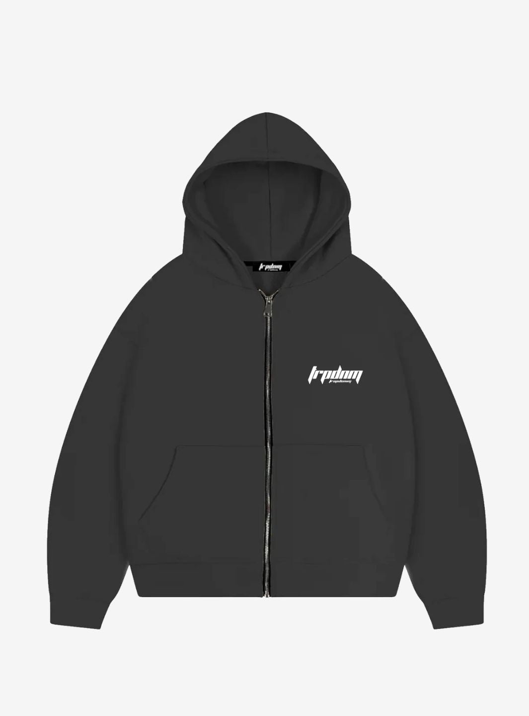 Trap Denim Zip-Up Perfect Hoodie Grey | ResellZone