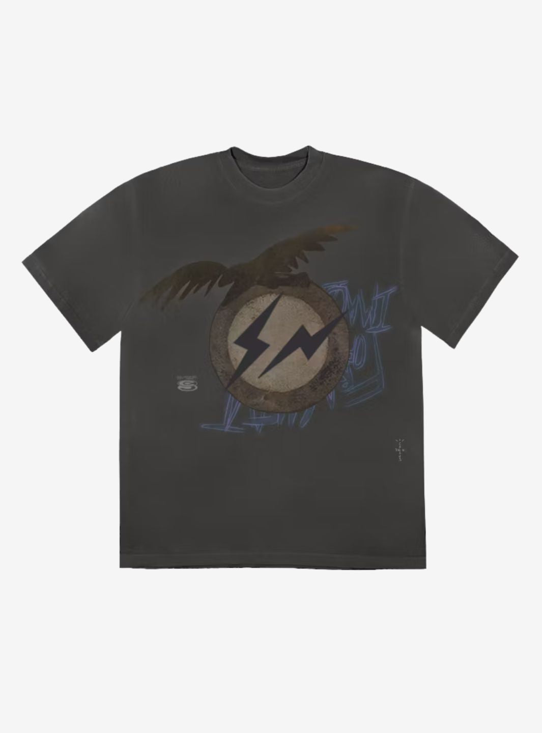 Travis Scott Cactus Jack For Fragment Create T-Shirt Washed Black | ResellZone