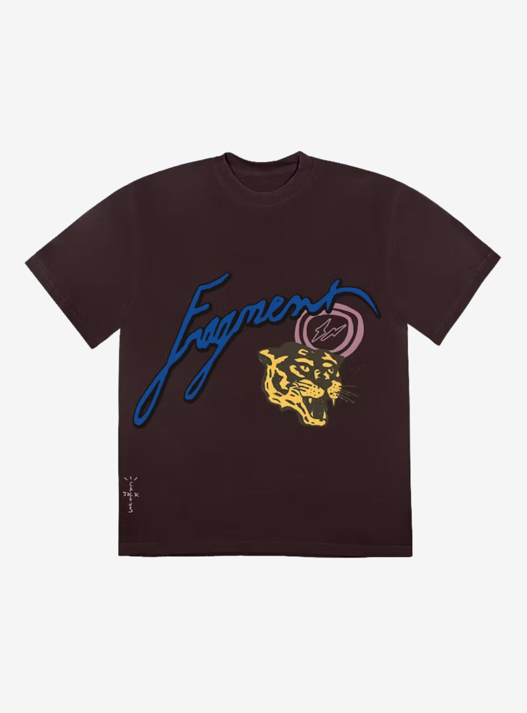 Travis Scott Cactus Jack For Fragment Icons T-Shirt Brown | ResellZone