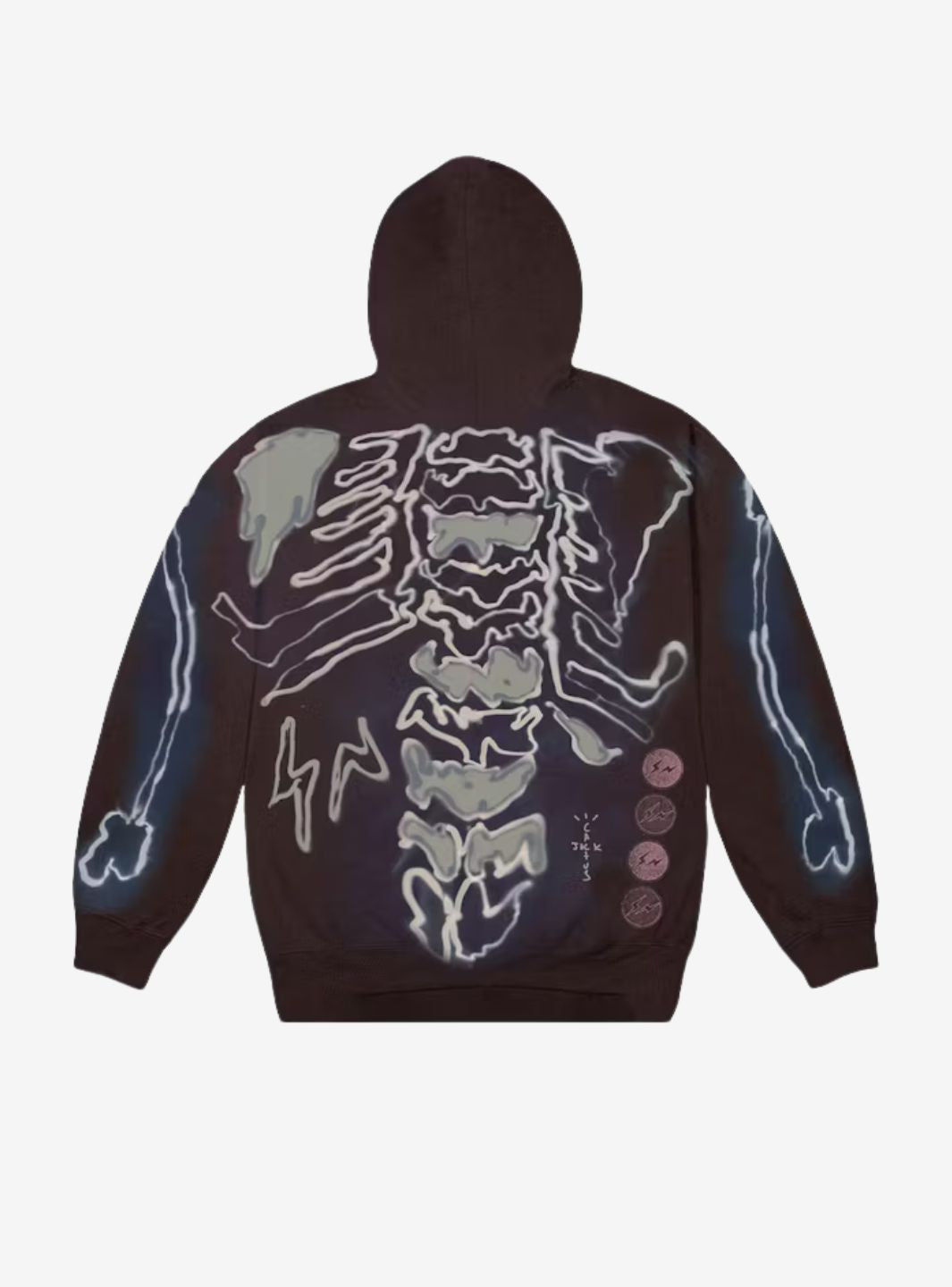 Travis Scott Cactus Jack For Fragment Skeleton Graffiti Full Zip Hoodie Multi | ResellZone