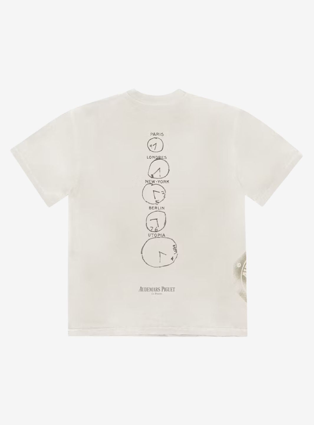 Travis Scott CJ x Audemars Piguet Time Zones T-Shirt White | ResellZone