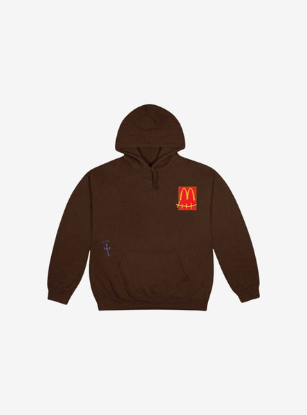 cactus jack hoodie brown Travis Scott x McDonald's Cactus Pack Sticker Hoodie Brown