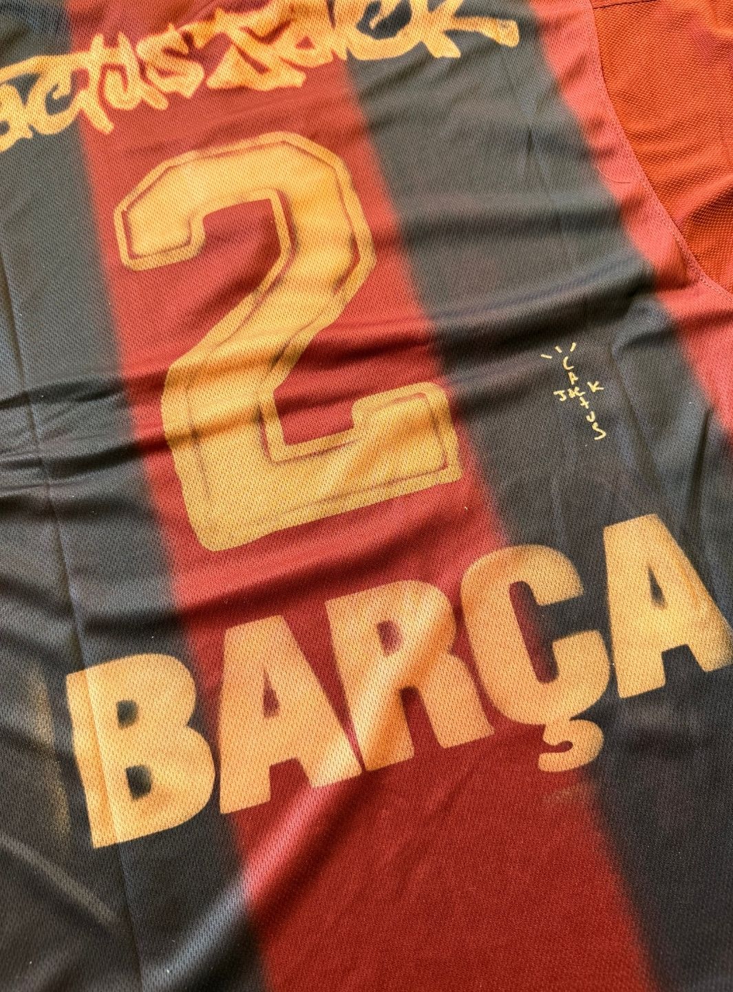 Travis Scott x Nike x FC Barcelona Retro 2000/01 Home Skeleton Jersey Multicolor | ResellZone