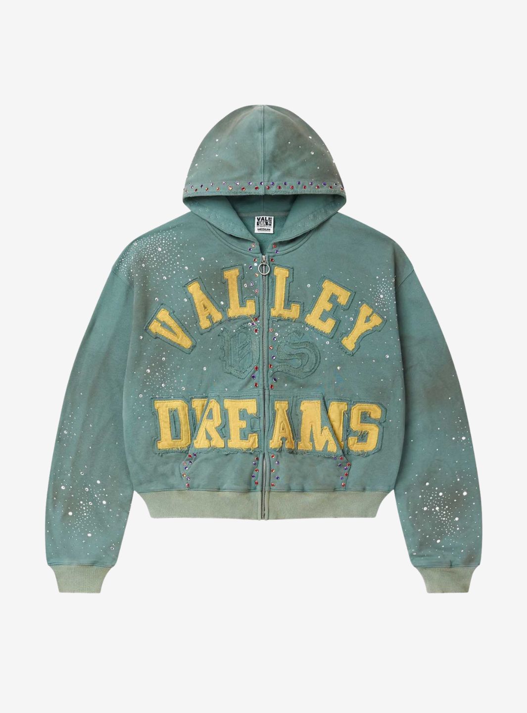 Vale Forever Bank Zip Up Hoodie Dark Mint | ResellZone