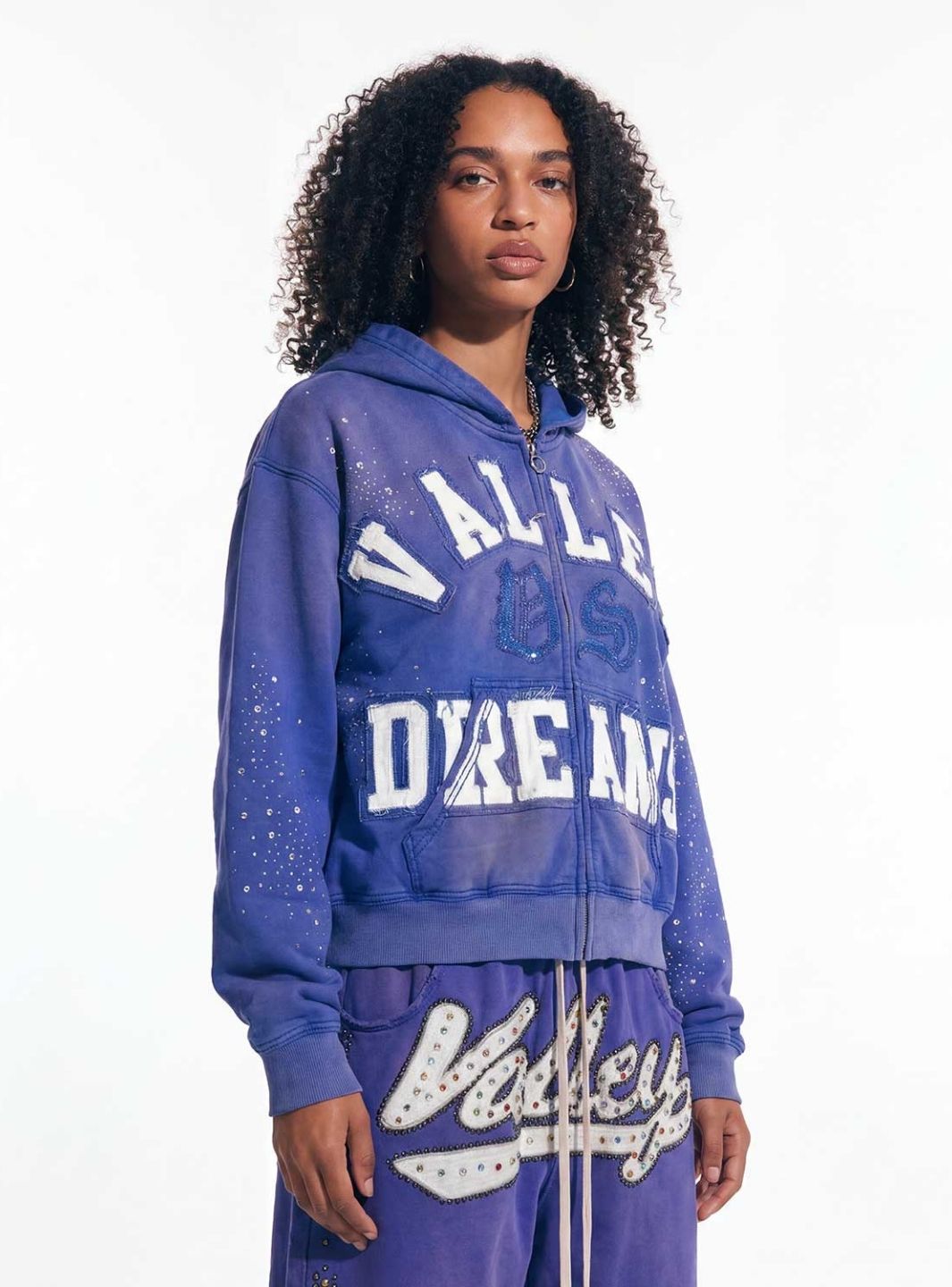 Vale Forever Classico Zip Up Hoodie Sapphire | ResellZone