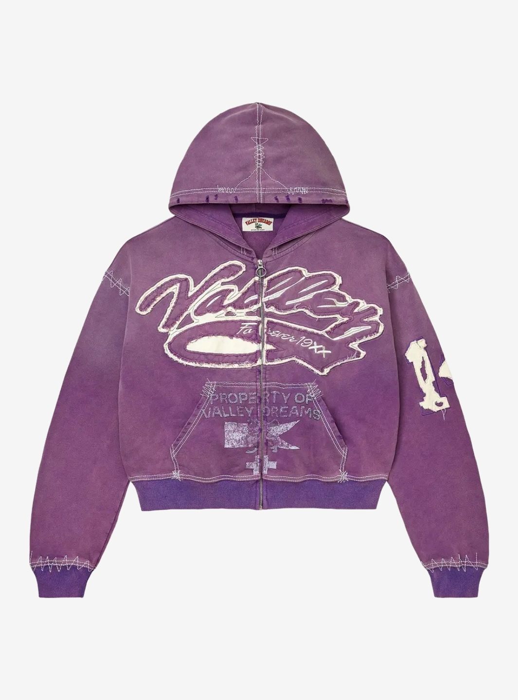 Vale Forever Religion Zip Up Hoodie Purple | ResellZone
