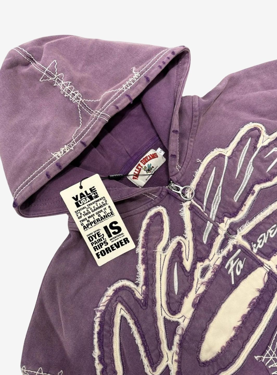 Vale Forever Religion Zip Up Hoodie Purple | ResellZone