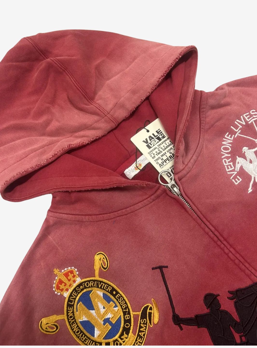 Vale Forever Rockefeller Zip Up Hoodie Red | ResellZone
