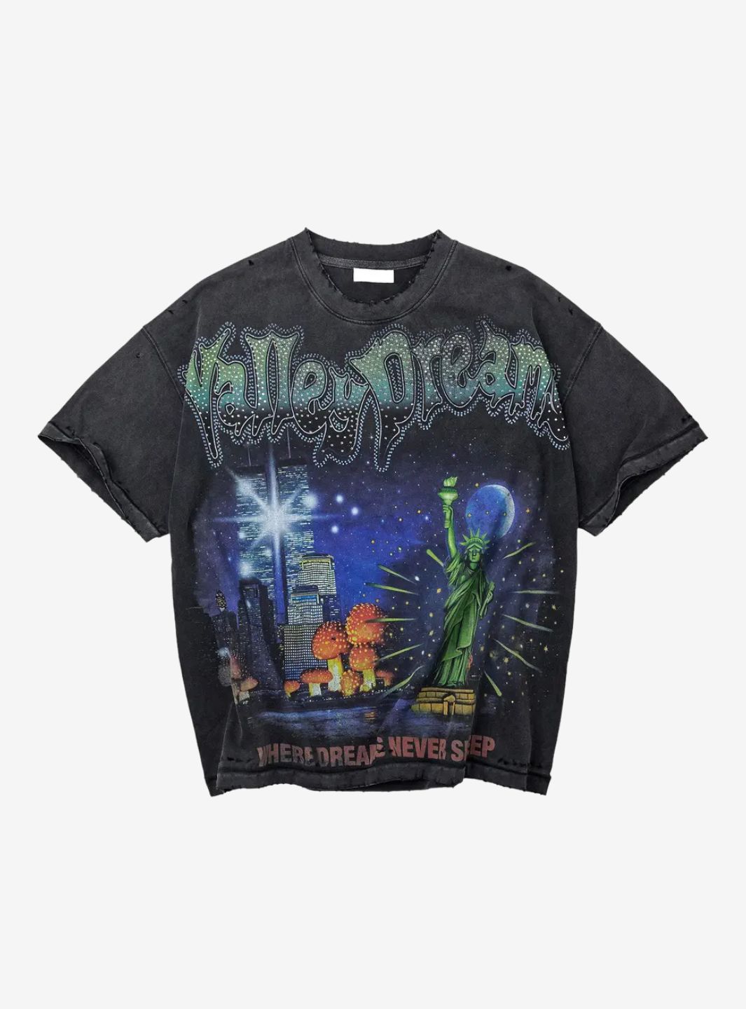 Vale Forever Skyline Bling T-Shirt Black | ResellZone