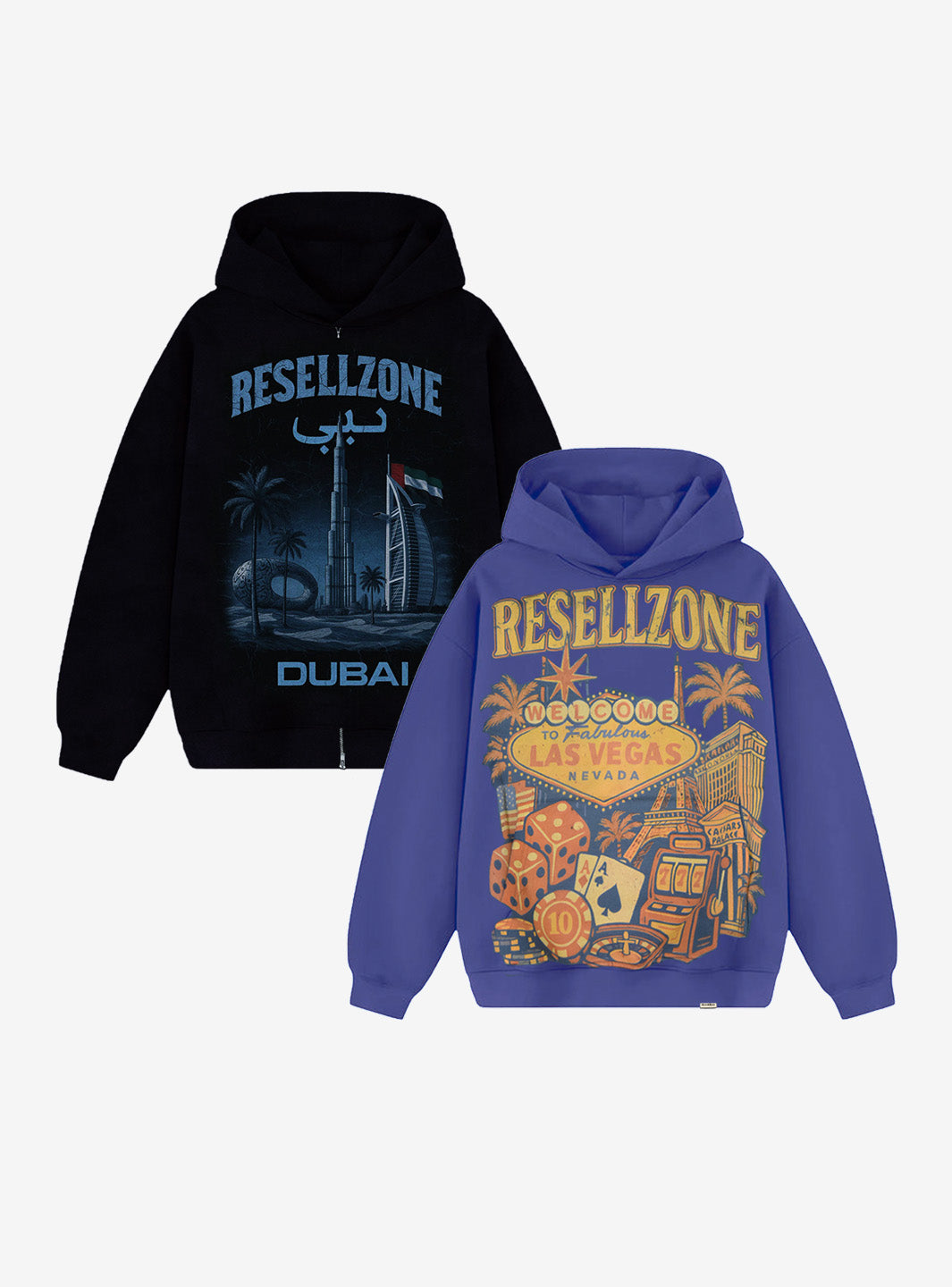 Vegas + Dubai Hooded Sweatshirt Bundle | ResellZone